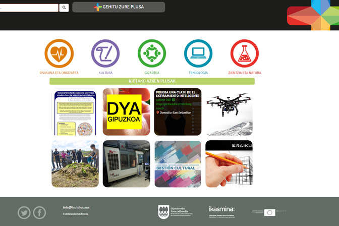 Hezi+ proiektuaren web-orriaren irudia