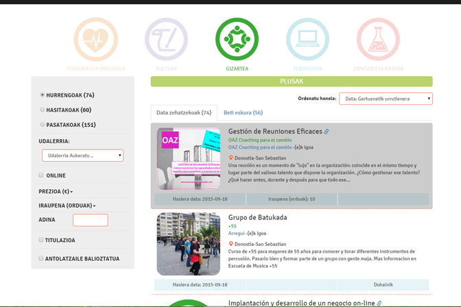 Hezi+ proiektuaren web-orriaren irudia