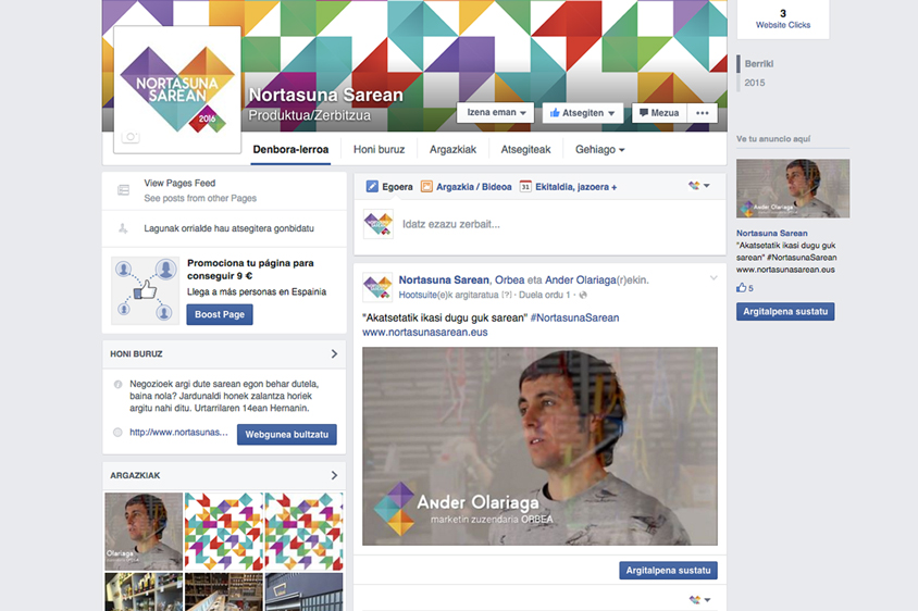 Nortasuna Sarean Facebook