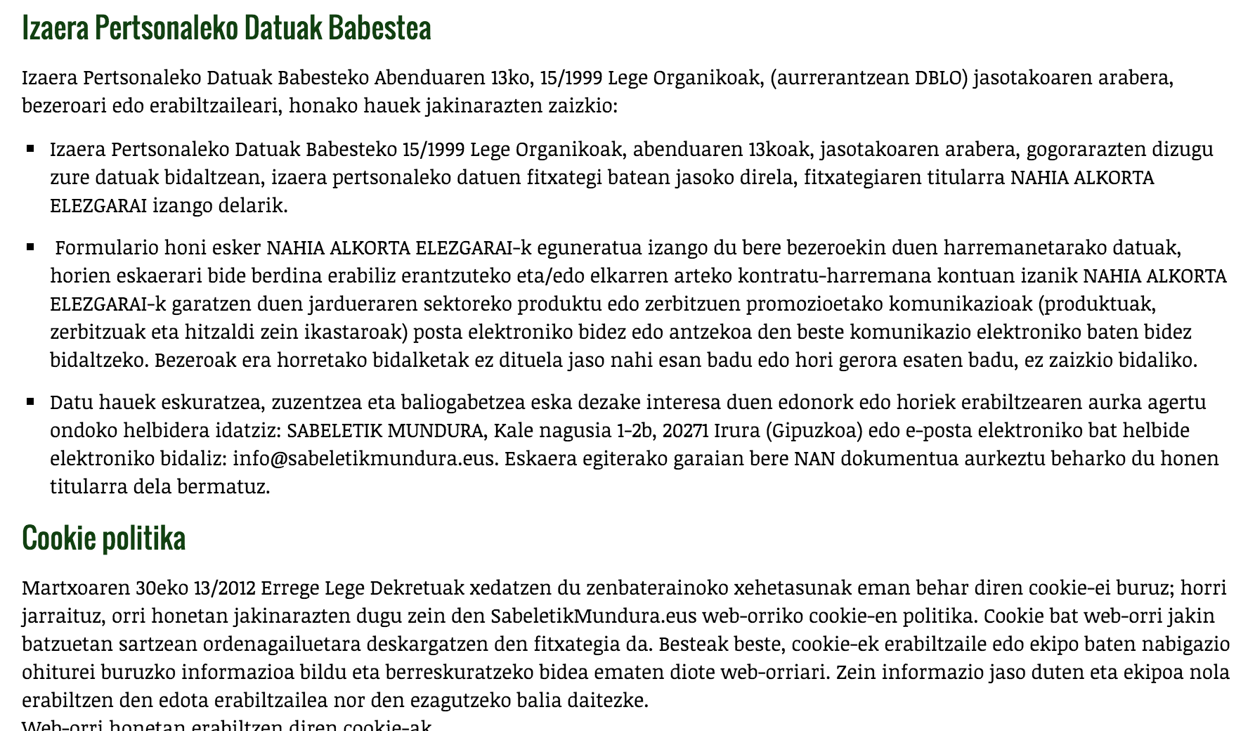 Sabeletik mundura DBLO