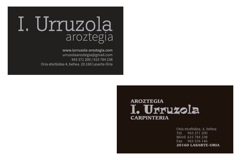 I. Urruzola tarjeta antigua y nueva