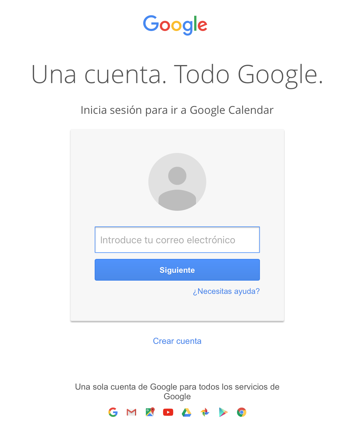 Añadir cuenta en Google